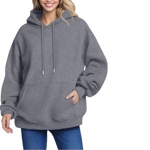 Unisex Plain Fleece Pullover <b>Hoodies</b> Fashionable Winter Sweatshirt 100% Cotton Women's Formal Style Wholesale Blank Hooded - Product Image 2