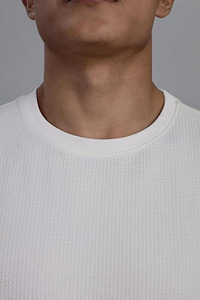 Camiseta Oversize para Hombre, Estilo Urbano, Corte Holgado, Tejido de Lana, Vintage, Manga Corta, Transpirable, Cómoda, Informal, Hombros Caídos - Product Image 3