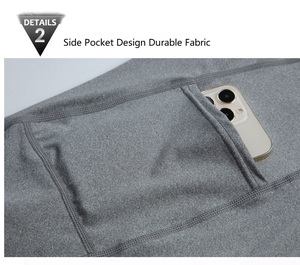 Shorts décontractés gris pour hommes avec poches latérales, séchage rapide, anti-plis, taille élastique, taille mi-haute, en toile tricotée de polyester, style uni - Product Image 5