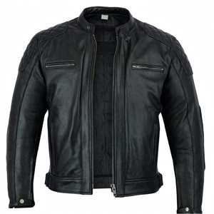Chaqueta de Motociclista de Cuero Genuino Marrón para Mujer, con Cuello Alto y Cierre de Cremallera - Product Image 6