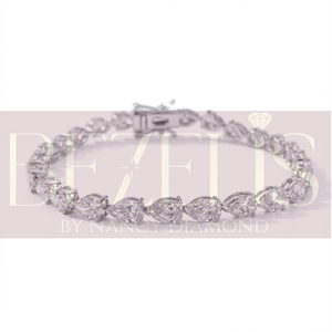 Pulsera de Lujo con Diamantes Cultivados en Laboratorio, Corte Brillante en Forma de Pera, 25 Quilates de Peso Total, Maestría en la Engaste de Diamantes Sostenibles - Product Image 2