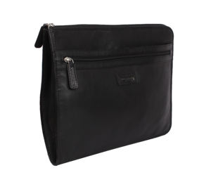 High Quality Genuine Leather Lightweight Water Resistant Document Pouch <b>Laptop</b> Sleeve Office Business Zipper File Organizer - Product Image 2