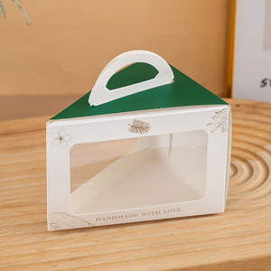 Portable Transparent Hand-Cut Cake Box with Embossing Printing New Design <b>for</b> Sandwiches and Small Cakes - Product Image 3