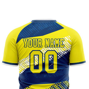 Conjunto de camiseta de fútbol para hombre, uniforme de fútbol sublimado con logotipo personalizado, al por mayor, poliéster de secado rápido, conjunto deportivo para jugador - Product Image 2