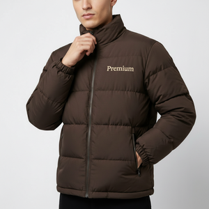 Custom Logo Men Puffer <b>Jacket</b> Winter Hooded Bubble <b>Jacket</b> Warm Quilted <b>Jacket</b> OEM Streetwear Manufacturer - Product Image 2
