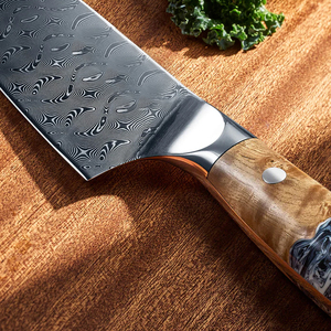 High Quality Damascus Steel <b>Kitchen</b> Chef Knife for Outdoor <b>Camping</b> Hunting Hand Forged Eco-Friendly Dishwasher Safe - Product Image 6