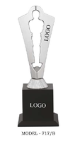Statue élégante en métal moulé sous pression pour bureau, Dame gracieuse en forme de cadran, Décoration de bureau professionnelle, Trophée portable gravé au laser