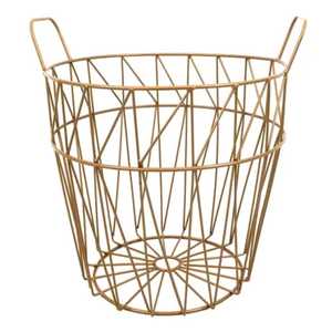 Industrial Black Metal <b>Wire</b> <b>Storage</b> <b>Basket</b> with 2 Compartments Divided Iron Mesh Organizer with Handle <b>for</b> Kitchen Pantry Desk - Product Image 4