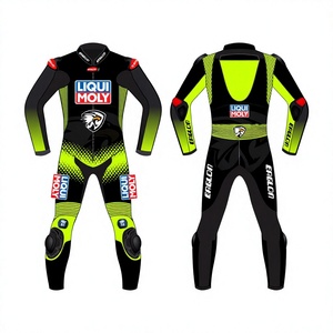 Traje de Motociclismo de Cuero GSXR Personalizado para Hombre, Mono de Carreras de Una Pieza, Traje de Motociclista OEM con Protección CE, Manga Larga, 280g - Product Image 1