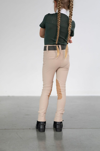 Pantalones de equitación de nailon de cintura alta con nuevo diseño, parche en la rodilla, pantalones de compresión para montar a caballo con botones y cremallera - Product Image 5