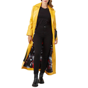 Veste en cuir pour femme, style motard, tendance, avec ceinture, doublure intérieure chaude et douce au toucher, confortable pour les traderes. - Product Image 2