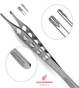 Pinzas Adson Brown con Orificios Fenestrados, Pinzas Quirúrgicas de Acero Inoxidable, Instrumento Médico - Product Image 5