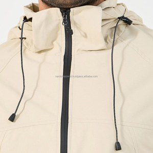 Nardon Apparel Tendance Offre Spéciale Logo personnalisé Veste unie coupe-vent coupe-vent personnalisée pour hommes Veste coupe-vent Nardon à capuche zippée pour hommes - Product Image 5