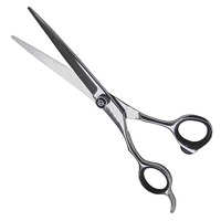 Ciseaux de barbier pour droitiers de 6 pouces, manche antidérapant noir, acier inoxydable tranchant, ciseaux de coupe de cheveux, ciseaux de coiffure de salon
