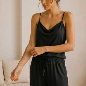 Conjunto de Pijama y Ropa de Estar para Mujer, Tela Tencel, Ropa de Dormir Transpirable para Verano - Product Image 2