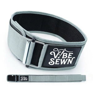 Ceinture de musculation VIBE SEWN réglable et respirante pour l'entraînement en force, unisexe, gris, fermeture à boucle - Product Image 1