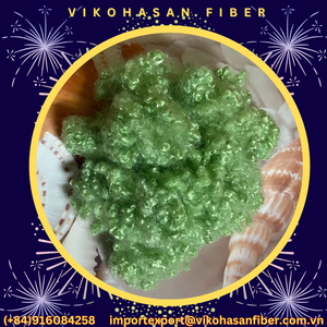 PSF 15D HCS แบบกลวงเคลือบซิลิโคนสีเขียว เกรด A ราคาถูก ผลิตโดย Vikohasan รีไซเคิลแล้ว สำหรับทำเบาะรองนอน - Product Image 3