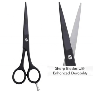 Ciseaux de Barbier Professionnels de Haute Qualité en Acier Inoxydable 4Cr13 avec Manche en Caoutchouc, Taille Moyenne, pour Droitiers - PROMOTION EXCEPTIONNELLE - Product Image 2