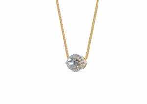 Pour Votre Regard : Pendentif Halo Marquise en Diamant de Laboratoire de 0,970 Carat, 19 Pièces, Or Jaune, Rose ou Blanc 9K, 14K, 18K, Bijoux de Luxe - Product Image 3