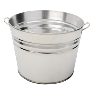 Cubeta de Hielo de Metal Galvanizado con Asas, Enfriador de Bebidas Redondo, Resistente a la Oxidación, para Fiestas - Product Image 5