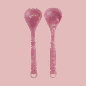 Custom Color Choice Handmade Resin Serving Spoon and Fork for Kitchen Dining <b>Table</b> Wedding Party Hotel Use Kitchen Salad Server - Product Image 5