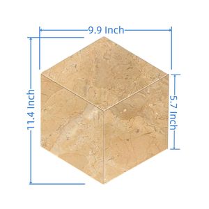 Hexagon Gold Yellow Beige Polished <b>Marble</b> Tile Natural Stone for Wall and Floor Premium Quality Natural <b>Marble</b> - Product Image 2