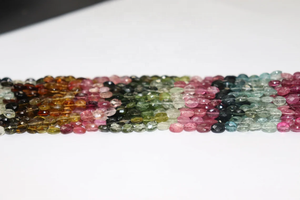 Cuentas de Turmalina Multicolor de Calidad AAA, Forma Ovalada Facetada, 5*7 mm, 14 Pulgadas, Piedra Natural para Fabricación de Joyas a Precio de Mayoreo - Product Image 6