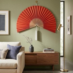 <b>Large</b> Bamboo <b>Wall</b> Fan Handmade Woven Fan <b>Wall</b> Hanging <b>Decor</b> Rustic Boho Home Decoration Bedroom Living Room Hotel Resort <b>Wall</b> - Product Image 5