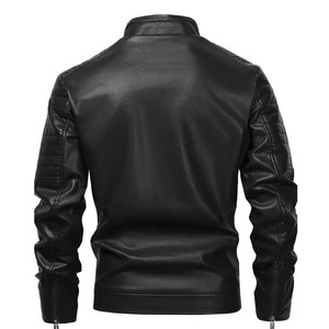 Nueva Chaqueta de Cuero Ecológica Acolchada Estilo Urbano con Logotipo Frontal para Hombre Precio al por Mayor - Product Image 2