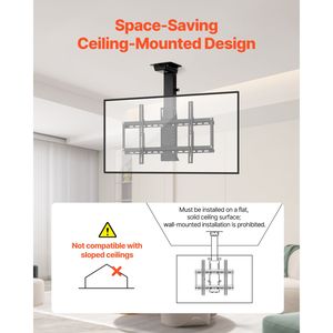 Supporto TV Elettrico Regolabile da Parete per TV da 32-55 Pollici, Supporto TV Motorizzato da Soffitto con Funzione Ribaltabile, Dimensione Minima Compatibile 65 Pollici - Product Image 6