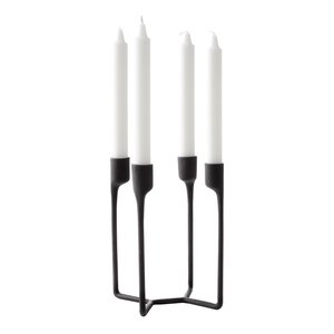 Candelabro Moderno de Acero Negro de 4 Brazos, Impermeable, Duradero, Portátil, Hecho a Mano, Ecológico, Decoración para el Hogar, Ocasiones, Eid - Product Image 6