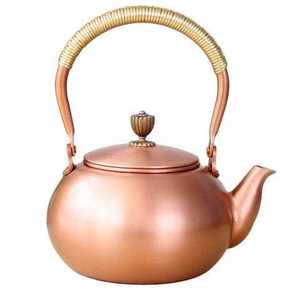 Bouilloire à thé en cuivre gravée motif floral, pot à café et à eau fait main, théière pour cuisine, restaurant, usage domestique et options cadeaux - Product Image 6