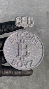 Colgante Personalizado con Letras en Plata de Ley Chapada en Oro con Moissanita Helada, Estilo HipHop, Joyería Fina Unisex, Regalo con Forma de Amuleto - Product Image 3