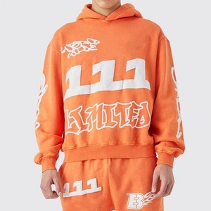 Nouveau survêtement pour homme style Hip Hop, pull à capuche en polaire coupe classique, imprimé 3D effet éclaboussures d'encre, vente en gros, sweat à capuche et pantalon de survêtement tendance - Product Image 5