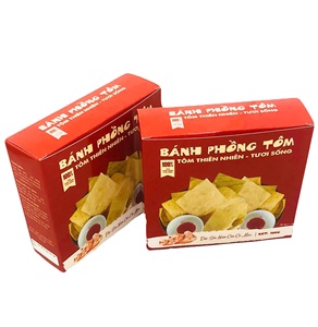Authentic Vietnamese Banh Phong Tom 1mm <b>Thick</b> Crispy Shrimp Crackers 5kg Recycled <b>Paper</b> Cardboard Self Erecting Customizable - Product Image 3