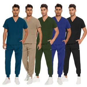 Uniformes médicaux antibactériens en gros, uniformes de médecin durables avec plusieurs poches - Product Image 3