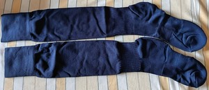 <b>Navy</b> Knee High <b>Football</b> <b>Socks</b> Breathable Anti-Slip Knitted Nylon Soccer Training <b>Socks</b> for Adults - Product Image 1