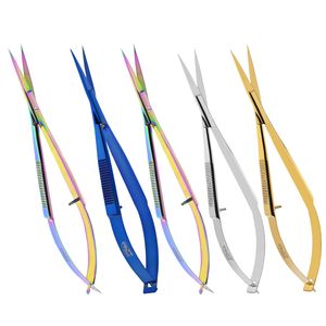 Ciseaux à ressort en acier inoxydable de haute qualité pour extensions de cils, outil de coupe des sourcils, nouveaux ciseaux à barbe pour hommes - Product Image 4