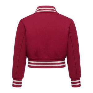 Custom <b>Winter</b> Luxury Women's Cropped College <b>Jacket</b> Chenille Embroidery Letterman Wool Quilted Cotton Lining Varsity Stylish - Product Image 2