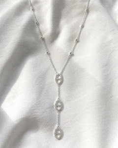 Collier Pendentif Géométrique en Acier Inoxydable avec Zircon, Chaîne Fine en Y, Bijou Minimaliste Doré ou Argenté pour Femme, Idéal Cadeau - Product Image 5