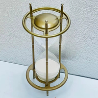 Reloj de Arena de Aluminio con Acabado Antiguo de Latón de 11.5'' con Diseño 3D de Ángel Animal |   Pie Decorativo Vintage para Mesa de Graduación