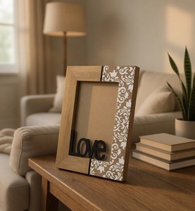 Classic Brown Handmade Rustic Mango Wood Photo <b>Frame</b> <b>with</b> Glass Front for Tabletop Standing and Wall Hanging Use Indian Supplier - Product Image 5