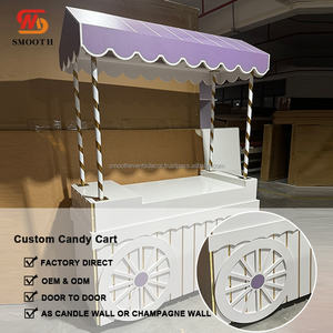 SMOOTH New Arrival Purple Candy <b>Cart</b> Party Events Decoration <b>Sweet</b> Candy Dessert PVC <b>Cart</b> Supplies - Product Image 2