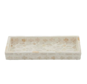 Plateau en nacre, organiseur de dîner, mini vase rond pour fleurs, décoration de table de salon, rangement, plateau en nacre - Product Image 6
