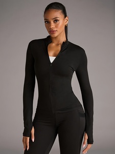 Veste de yoga pour femmes, veste de sport athlétique slim, veste de course, logo personnalisé, OEM, ODM, marque privée, vente en gros, en vrac - Product Image 1