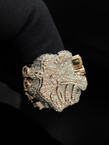 Anillo de Compromiso de Lujo con Corona de Plata Plateada y Moissanita Premium DEF de 0.5 Quilates - Product Image 2