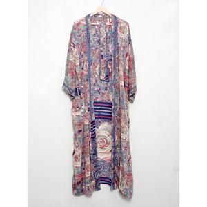 Kimono de Seda Hecho a Mano, Estilo Vintage con Parches, Talla Única, para Damas de Honor, Ropa de Dormir para Mujer - Product Image 5