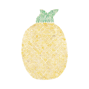 Bandeja de Nácar con Diseño de Piña, Plato Decorativo de Conchas con Mosaico Tropical, Plato para Joyas Artesanal Premium y Servidor de Frutas de Verano - Product Image 1