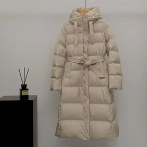 Chaqueta acolchada larga para mujer, abrigo con capucha, ropa exterior informal cálida de invierno para damas - Product Image 2