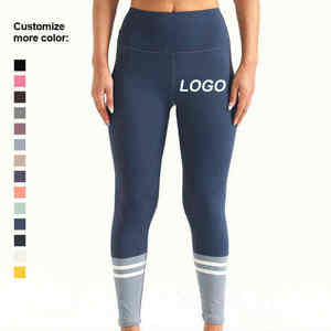 VYRRA Mid Waist Solid Spandex/Polyester <b>Leggings</b> Full Length Stretch Breathable Women's Yoga Pants Purple <b>Black</b> <b>Mesh</b> Panel - Product Image 2